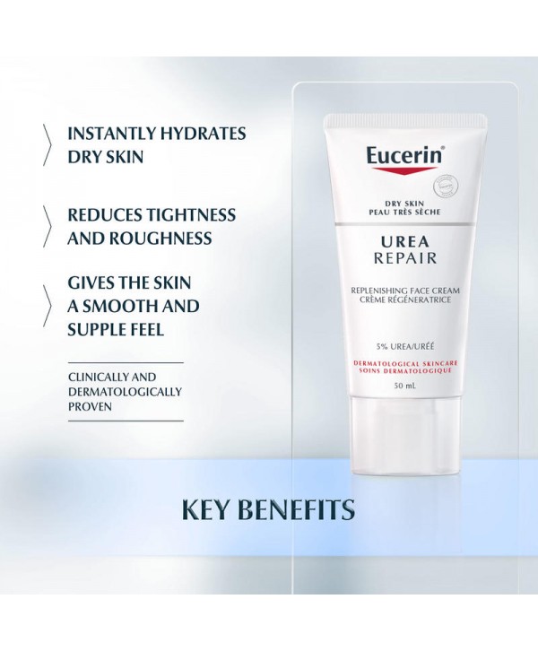 Eucerin Dry Skin Replenishing Face Cream 5% Urea 50ml