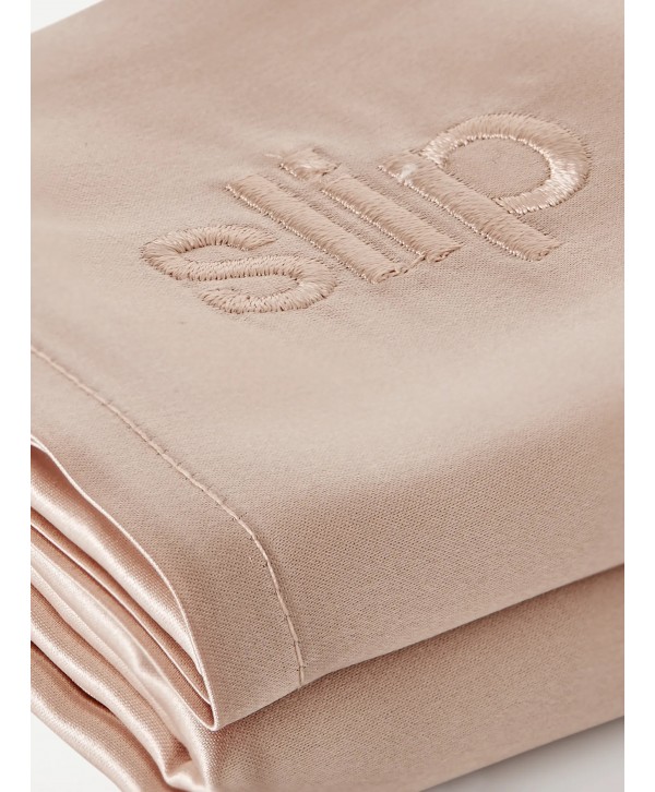 Embroidered silk large pillowcase