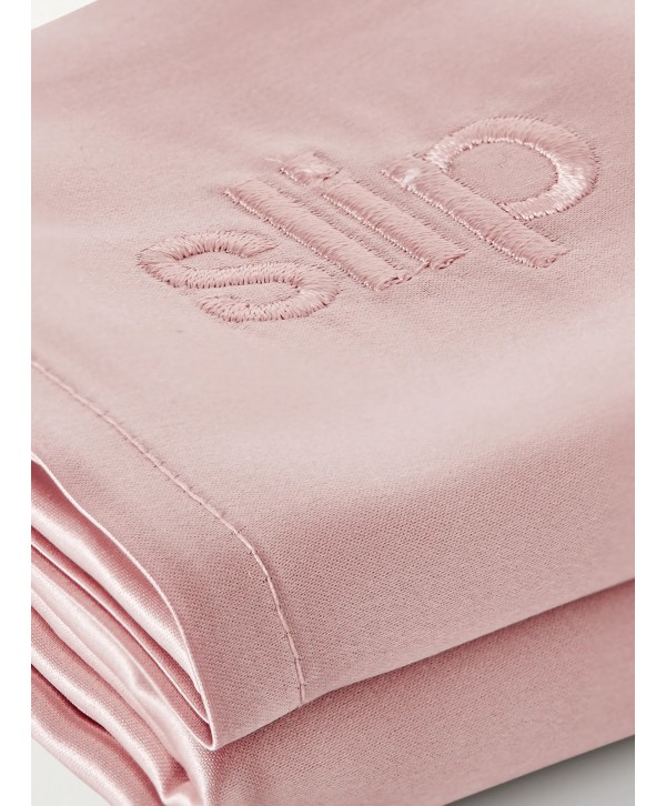 Embroidered silk large pillowcase